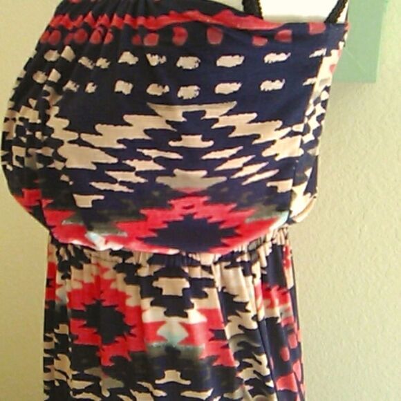 Three Pink Hearts Strapless Maxi Dress - Picture 6 of 12